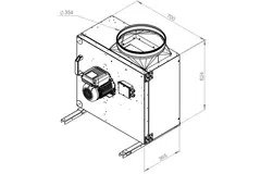 Aspiratore a cassetta Ruck MPS con motore EC 5400 m³/h diametro 354 - MPS 355 EC 30