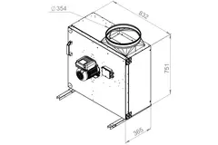 Aspiratore a cassetta Ruck MPS con motore EC 6262 m³/h diametro 354 - MPS 400 EC 30