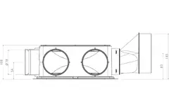 Ubbink Air Excellent scatola di distribuzione dell'aria DBOX206 H125