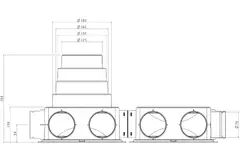Ubbink scatola di distribuzione aria DBOX212 V180HE