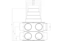 Cassetta di distribuzione dell’aria Ubbink DBOX 208V180VE - 16 collegamenti