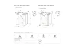 Ubbink ventilazione meccanica con recupero di calore Ubiflux Vigor W225 4/0 destra