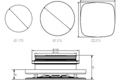 Vent-Axia Uniflexplus RV 125 mm valvola di alimentazione regolabile quadrata - bianco