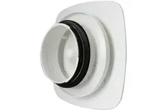 Vent-Axia Uniflexplus RV 125 mm valvola di alimentazione regolabile quadrata - bianco