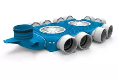 Vent-Axia Uniflexplus ripartitore composito 10x Ø90 mm con manicotto verticale Ø125 mm