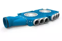 Vent-Axia Uniflexplus ripartitore composito 15x Ø69 mm con manicotto orizzontale Ø125 mm