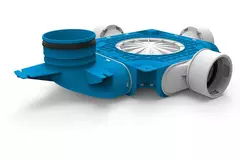 Vent-Axia Uniflexplus ripartitore composito 3x Ø90 mm con manicotto verticale Ø125 mm