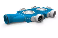 Vent-Axia Uniflexplus ripartitore composito 5x Ø90 mm con manicotto orizzontale Ø125 mm