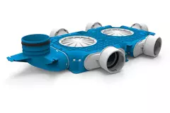Vent-Axia Uniflexplus ripartitore composito 5x Ø90 mm con manicotto verticale Ø125 mm