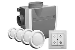 Vasco C400 Basic RF LE Pacchetto 400 m³/h + sensore di umidità + controllo RFT + 4 valvole