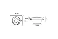 Aspiratore per il bagno Svensa PureAir con sensore odori 100-125 mm