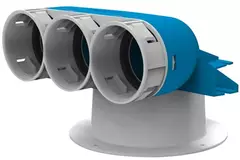 Vent-Axia Uniflexplus collettore della valvola di ventilazione 3 x Ø69 mm con manicotto Ø125 mm