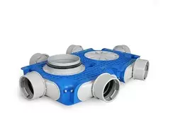 Vent-Axia Uniflexplus box di distribuzione principale di ventilazione 6x Ø90 mm con manicotto Ø125 mm.