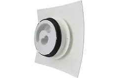 Valvola di design a soffitto o a muro Vasco deluxe quadrata curva (incl. smiley)