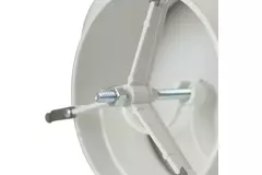Valvole di alimentazione ventilazione plastica 125 mm RAL 9003 con morsetti a molla e settore pulito - VST125
