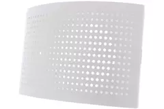 Valvola di alimentazione di ventilazione Ø 125 mm con copertura perforata per montaggio a parete BIANCA - DTQA125