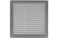 Griglia di aerazione quadrata con grata 250x250 mm grigia