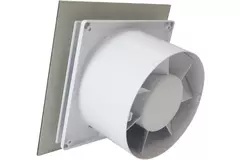 Air Roxy aspiratore per il bagno con diametro di collegamento 125 mm con interruttore a corda e spina - pannello frontale di alluminio dorato