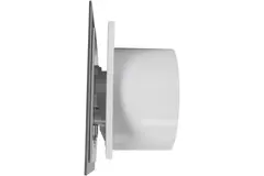 Air Roxy aspiratore per il bagno con diametro di collegamento 125 mm con interruttore a corda e spina - pannello frontale di alluminio dorato