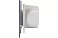 Air Roxy aspiratore per il bagno con diametro di collegamento 100 mm con interruttore a corda e spina - pannello frontale di plastica blu