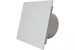 Aspiratore per il bagno Ø 100 mm - pannello frontale di plastica bianca lucida
