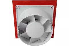 Air Roxy aspiratore per il bagno con diametro di collegamento 125 mm con interruttore a corda e spina - pannello frontale di plastica rossa