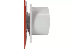 Air Roxy aspiratore per il bagno con diametro di collegamento 125 mm con interruttore a corda e spina - pannello frontale di plastica rossa