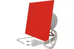 Air Roxy aspiratore per il bagno con diametro di collegamento 100 mm con interruttore a corda e spina - pannello frontale di plastica rossa