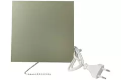 Aspiratore per il bagno Ø 125 mm con interruttore a corda e spina - pannello frontale di vetro dorato satinato