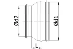 Riduttore da Ø 250 mm - Ø 160 mm per tubo spiro