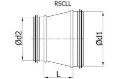Riduttore da Ø 315 mm - Ø 200 mm per tubo spiro