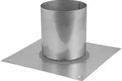 Piastra a pavimento per tubo diametro 210 mm - altezza 300 mm cordolo saldato I304