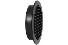 Griglia con alette diametro 125 mm nera - VR125M