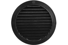 Griglia con alette diametro 125 mm nera - VR125M