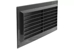 Griglia di aerazione rettangolare con grata 130x300 nera - VR1330M