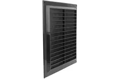Griglia di aerazione quadrata con grata 250x250 mm nera - VR2525M