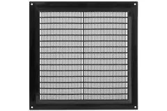 Griglia di aerazione quadrata con grata 250x250 mm nera - VR2525M