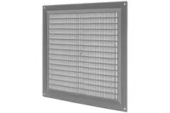 Griglia di aerazione quadrata con grata 250x250 mm grigia