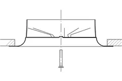 Diffusore rotazionale con anello diffusore, vite centrale Ø 250 mm