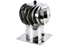 Aspiratore da tetto eolico Cowl 200 mm acciaio inox faldale tetto incluso - 115 m3/h