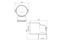 Ubbink Air Excellent 48C adattatore per valvola 125 1x90°