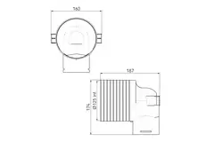 Ubbink Air Excellent 34C adattatore per valvola 125 1x90°