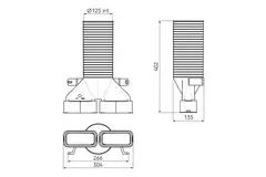 Ubbink Air Excellent 55SC adattatore per valvola 125 2x180°