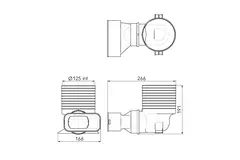 Ubbink Air Excellent 55SC adattatore per valvola 125 1x90