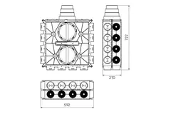 Ubbink Air Excellent Scatola di distribuzione dell'aria DBOX824
